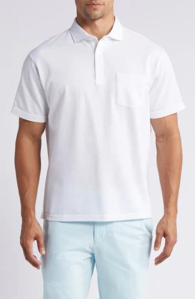 Peter Millar Crown Crafted Verona Cotton Piqué Polo In White