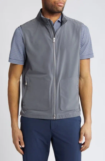 Peter Millar Crown Crafted Water Resistant Contour Vest In Iron