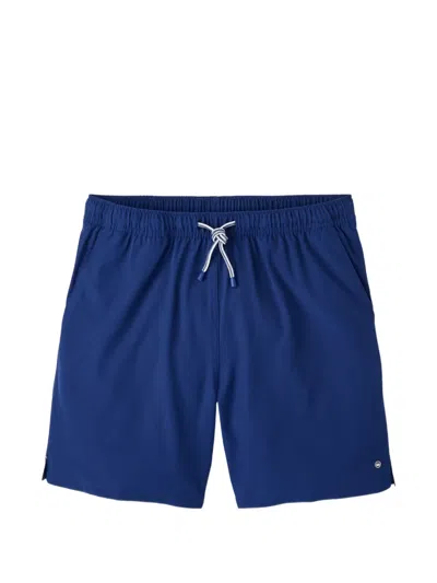 Peter Millar Crown Drawstring Swim Shorts In Blue