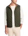 Peter Millar Men's Essex Quilted Full-zip Vest In Dark Olive