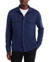 Peter Millar Crown Fleece Shirt Jacket In Blue