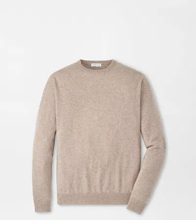 Peter Millar Crown Heritage Cashmere Crewneck Jumper In Sand