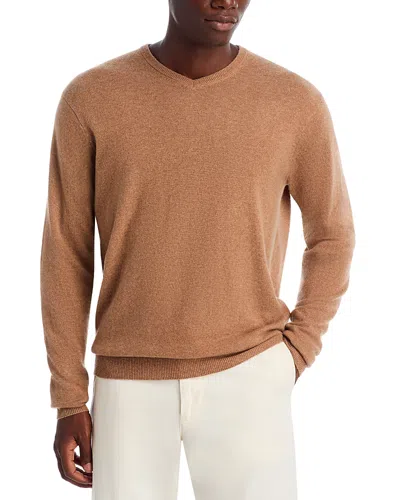 Peter Millar Crown Heritage Cashmere V-neck Sweater In Brown