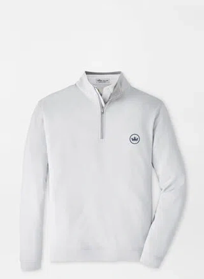 Peter Millar Crown Seal Perth Performance Quarter-zip In British Grey