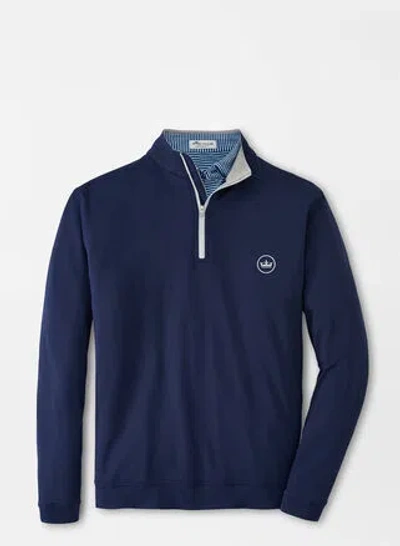 Peter Millar Crown Seal Perth Performance Quarter-zip In Navy