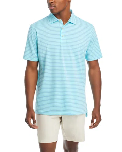 Peter Millar Crown Sport Drum Performance Jersey Polo In Cabana Blue