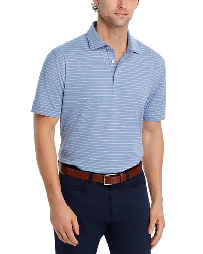 Peter Millar Crown Sport Drum Performance Jersey Polo In Infinity