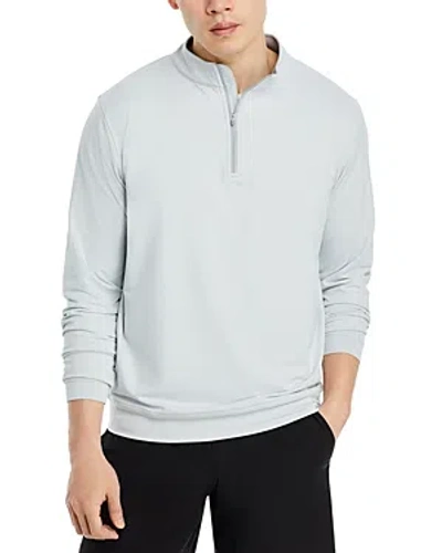 Peter Millar Crown Sport Perth Loop Quarter Zip Performance Pullover In British Grey