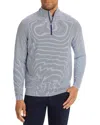 Peter Millar Crown Sport Perth Loop Quarter Zip Performance Pullover In Gray