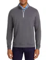 Peter Millar Crown Sport Perth Loop Quarter Zip Performance Pullover In Iron