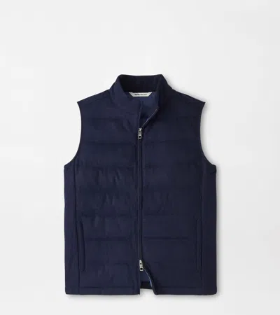 Peter Millar Davos Flannel Gilet In Blue