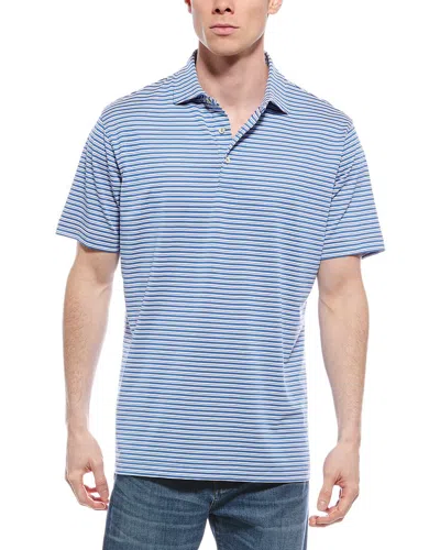 Peter Millar Dellroy Performance Mesh Polo Shirt In Blue