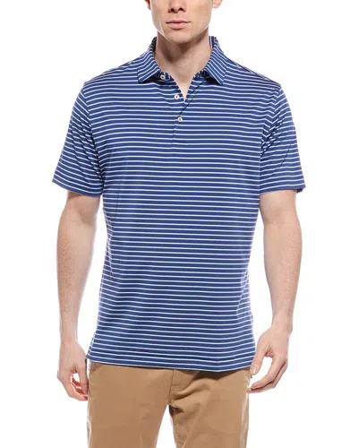 Peter Millar Dunnes Performance Jersey Polo In Blue