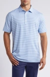 Peter Millar Empire Stripe Performance Golf Polo In Infinity