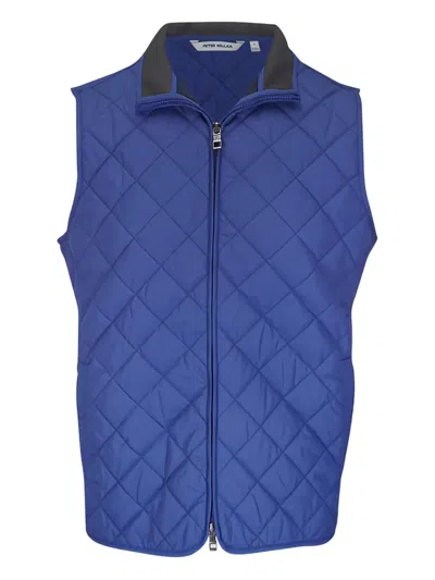 Peter Millar Essex Quilted Gilet In Blue