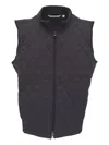 Peter Millar Essex Quilted Sleeveless Gilet In Black