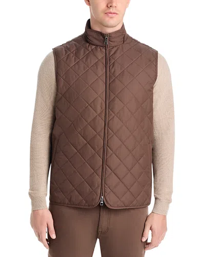 Peter Millar Essex Quilted Vest In Brown