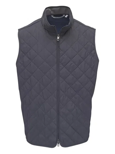 Peter Millar Essex Quilted Vest In Blue
