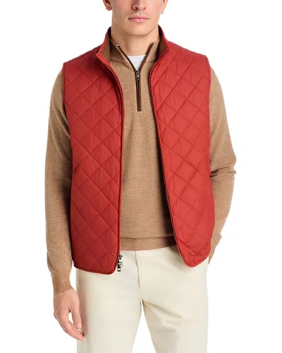 Peter Millar Essex Quilted Vest In Orange