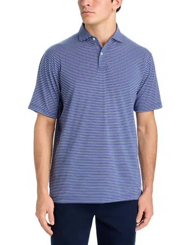 Peter Millar Etc Stripe Performance Jersey Polo In Brown