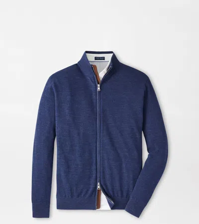 Peter Millar Excursionist Flex Full-zip Jumper In Blue