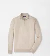 Peter Millar Excursionist Flex Merino Wool-blend Half-zip Sweater In Neutral