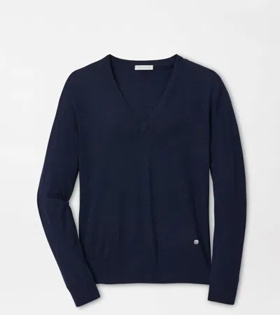 Peter Millar Excursionist Flex V-neck Jumper In Blue
