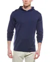 Peter Millar Excursionist Flex Wool-blend Hoodie In Blue