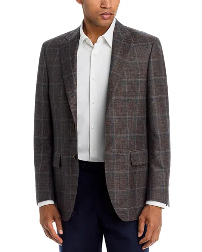 Peter Millar Flynn Classic Fit Hopsack Plaid Sport Coat In Gray