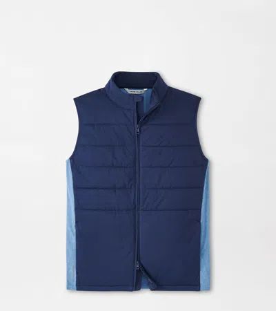Peter Millar Fuse Hybrid Fleece Gilet In Blue