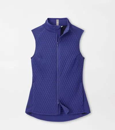 Peter Millar Fuse Mini Diamond Quilt Gilet In Blue