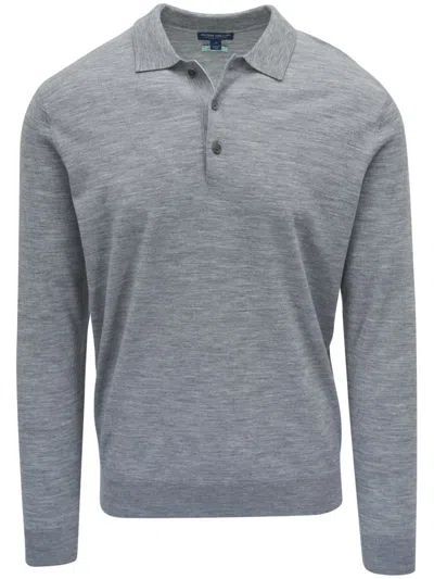 Peter Millar Gale Polo Shirt In Grey