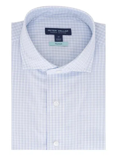 Peter Millar Gingham-check Buttoned Shirt In Blue