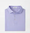 Peter Millar Gingham Performance Jersey Polo In Blue