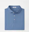 Peter Millar Gingham Performance Jersey Polo In Blue