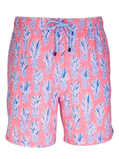 Peter Millar Badeshorts Mit Grafischem Print In Rosa