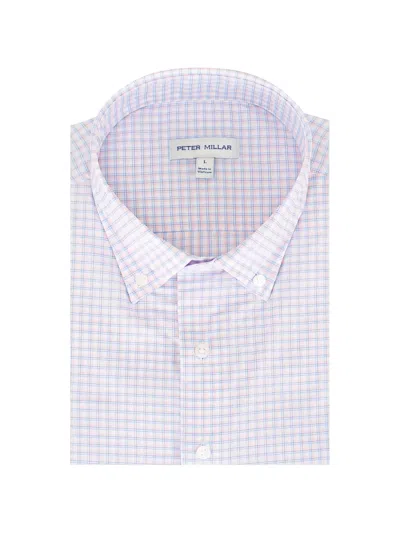 Peter Millar Gregory Button-down Check Shirt In Blue