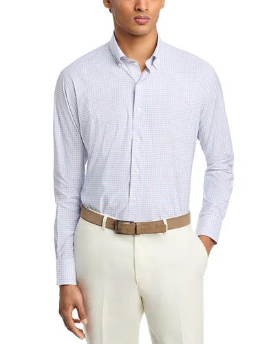 Peter Millar Gregory Performance Twill Sport Shirt In Blue