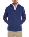 Peter Millar Grid Performance Half-zip Hoodie In Blue