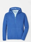 Peter Millar Grid Performance Half-zip Hoodie In Sailor Blue