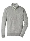 Peter Millar Half-zip Sweater In Gray