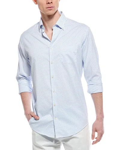 Peter Millar Hanford Performance Twill Sport Shirt In Blue
