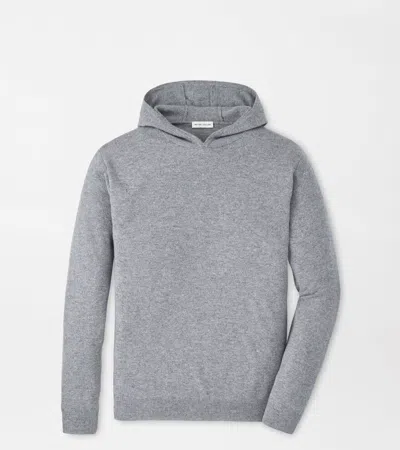 Peter Millar Heritage Cashmere Hoodie In Gray
