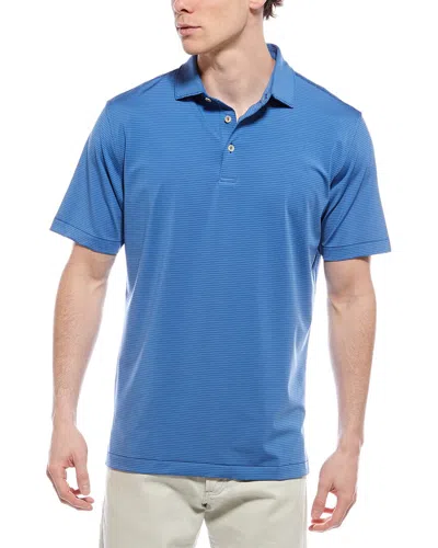 Peter Millar Highlands Performance Jersey Polo Shirt In Blue