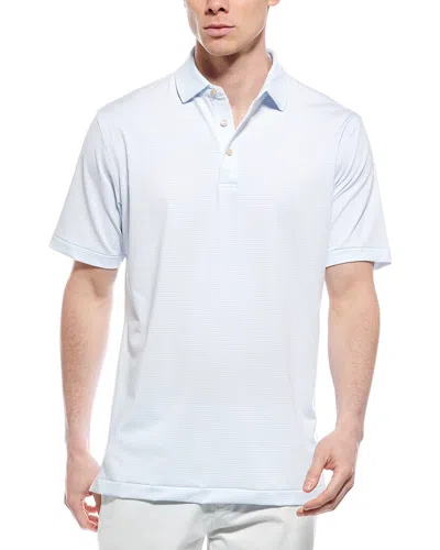 Peter Millar Highlands Performance Jersey Polo Shirt In White
