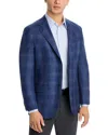 Peter Millar Hyperlight Plaid Regular Fit Soft Jacket In Blue