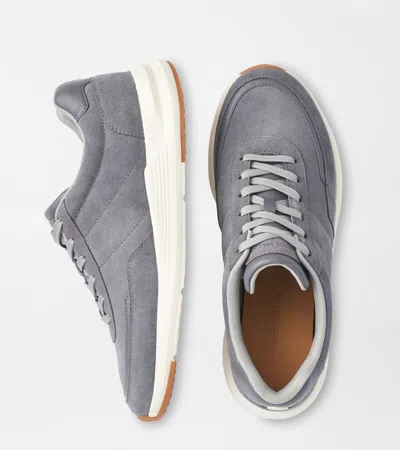 Peter Millar Journeyman Suede Sneaker In Gray