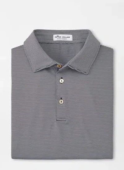 Peter Millar Jubilee Stripe Performance Polo In Black