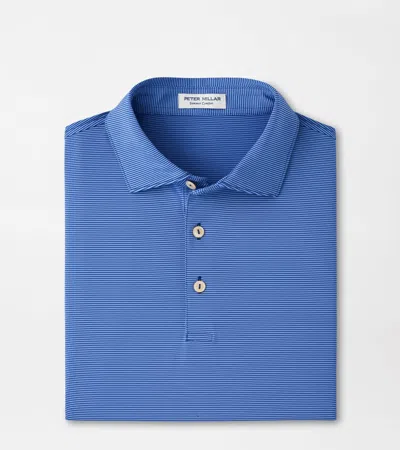 Peter Millar Jubilee Stripe Performance Polo In Blue