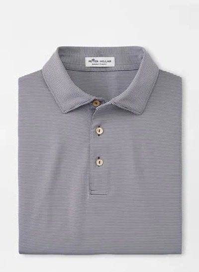 Peter Millar Jubilee Stripe Performance Polo In Iron